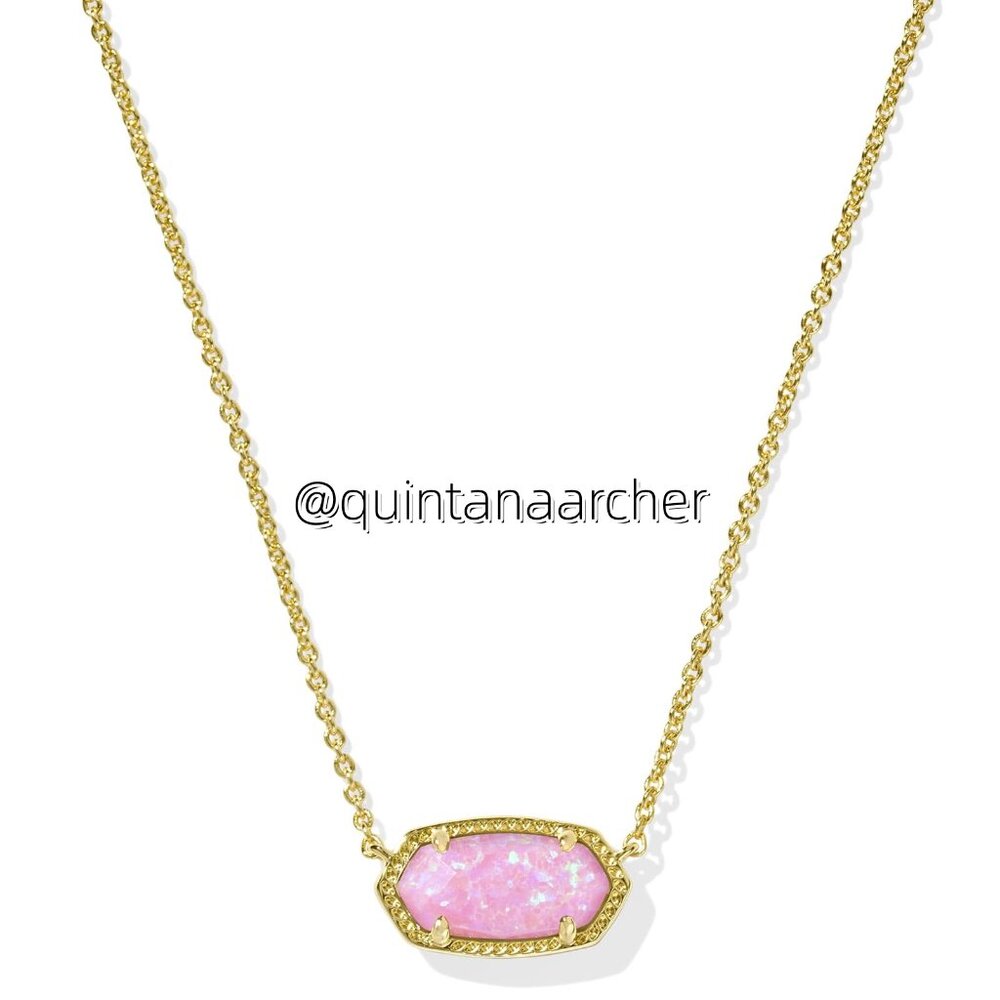 Elisa Gold Short Pendant Necklace